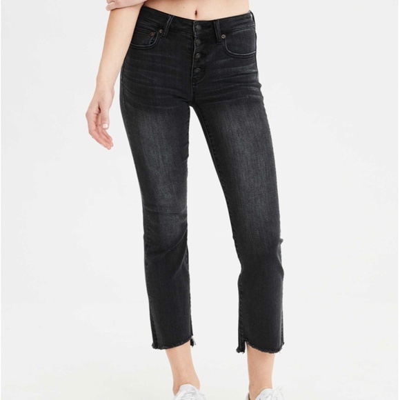 American Eagle Denim - American Eagle Super Stretch High Rise Crop Flare - Size 10
